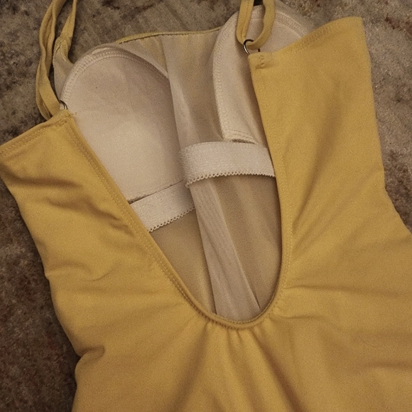 Classic Square Neck, Scoop Back Ruched One Piece Swimsuit/Body Suit NWOT - Picture 5 of 13